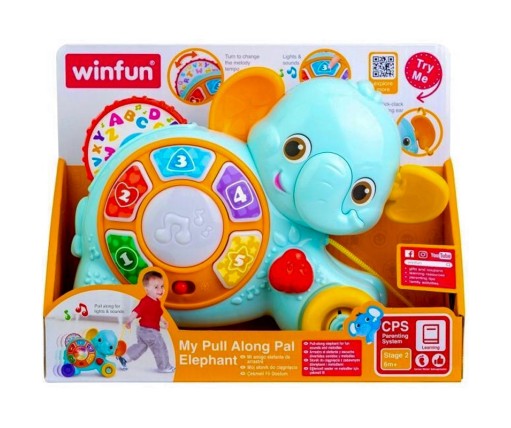 Winfun Παιχνίδι Συρόμενο Ελεφαντάκι Με Μουσική Και Ήχους