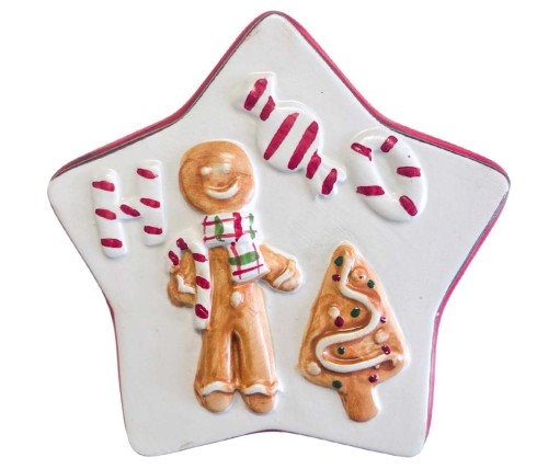 Κεραμική Μπισκοτιέρα Αστέρι Cookies 04.YM24412-2