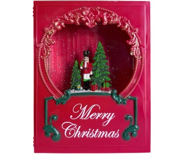 Επιτραπέζιο Διακοσμητικό Βιβλίο Merry Christmas Καρυοθραύστης