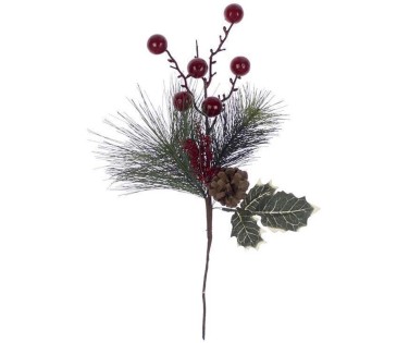 Κλαδάκι Πεύκο Berries Κουκουνάρι 40cm
