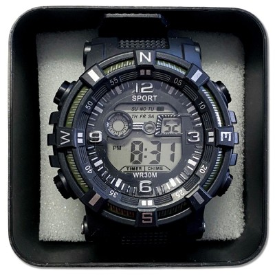 Ρολόι Χειρός Ψηφιακό Μαύρο - Γκρι Unisex