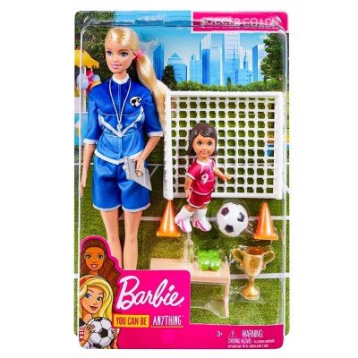Barbie Σετ Προπονήτρια Ποδοσφαίρου Ξανθιά για 3+ Ετών