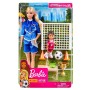 Barbie Σετ Προπονήτρια Ποδοσφαίρου Ξανθιά για 3+ Ετών