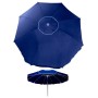 Ομπρέλα Θαλάσσης  Μεταλλική Με Ηλιοπροστασία 2m Και PVC Θήκη Μπλε