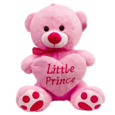 Doly Toys Λούτρινο Ροζ Αρκουδάκι Με Καρδιά 45cm 78771