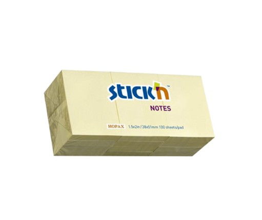 Hopax Stick'n Notes Κίτρινα 38x51mm 100 Φύλλα 21003